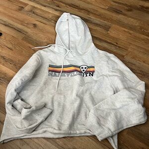 Gray cropped Nashville TN Hoodie